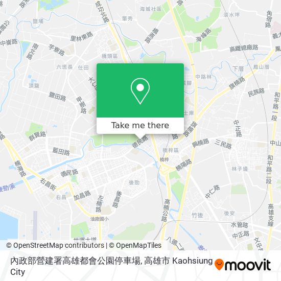 內政部營建署高雄都會公園停車場 map
