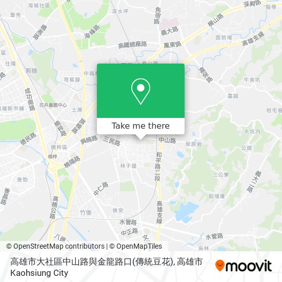 高雄市大社區中山路與金龍路口(傳統豆花) map
