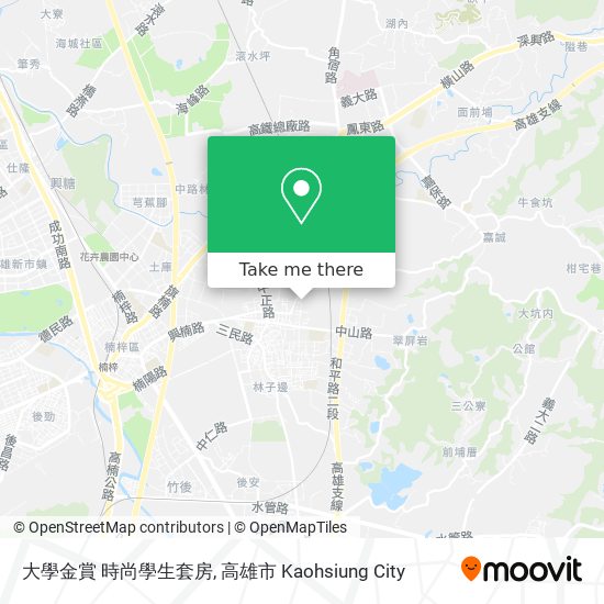 大學金賞 時尚學生套房 map