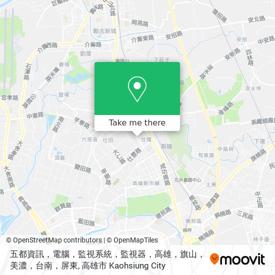 五都資訊，電腦，監視系統，監視器，高雄，旗山，美濃，台南，屏東 map