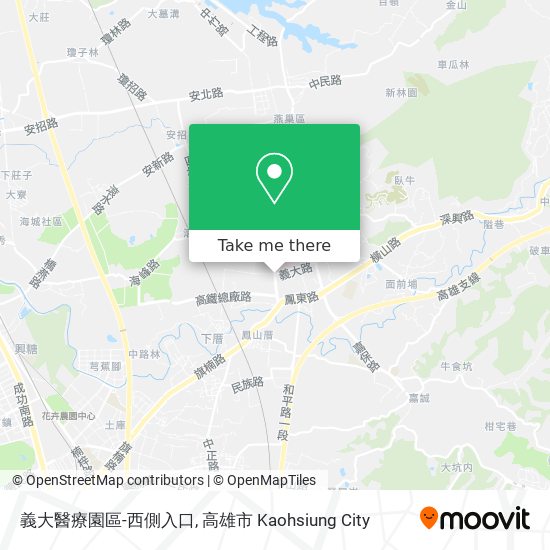義大醫療園區-西側入口 map