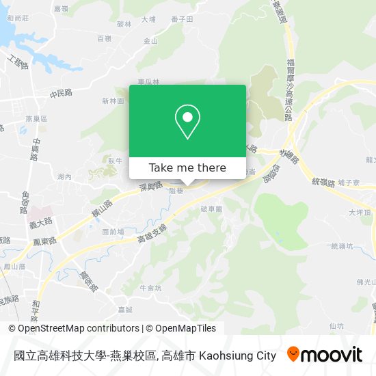 國立高雄科技大學-燕巢校區地圖