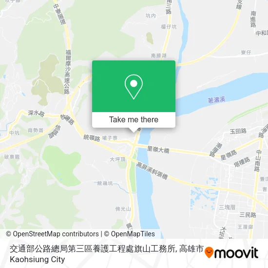 交通部公路總局第三區養護工程處旗山工務所地圖