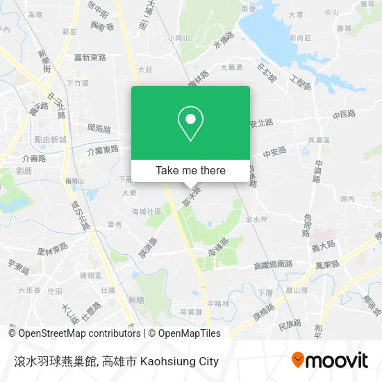 滾水羽球燕巢館地圖