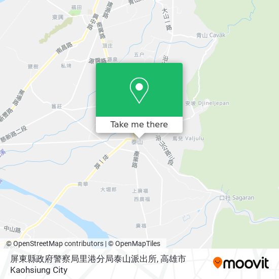 屏東縣政府警察局里港分局泰山派出所地圖