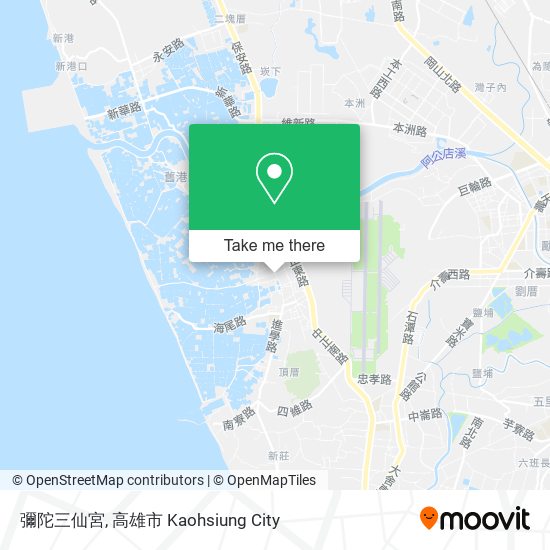 彌陀三仙宮 map