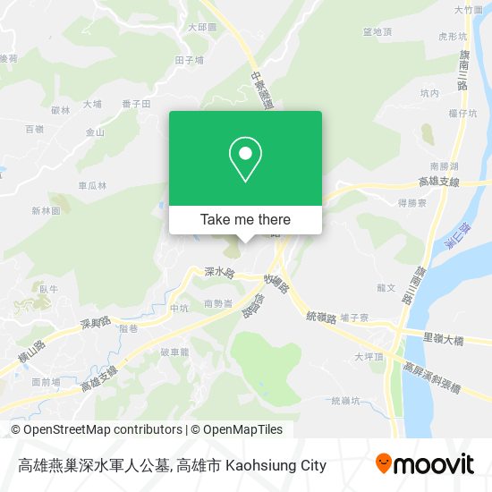高雄燕巢深水軍人公墓地圖