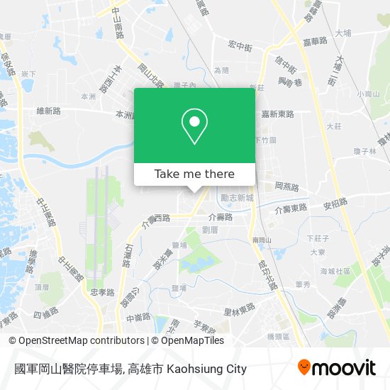 國軍岡山醫院停車場 map