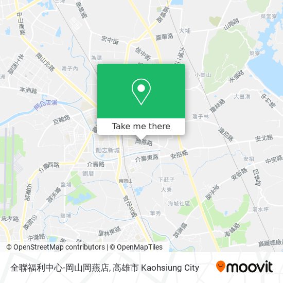 全聯福利中心-岡山岡燕店地圖