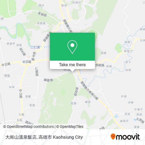 大崗山溫泉飯店 map