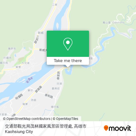 交通部觀光局茂林國家風景區管理處地圖