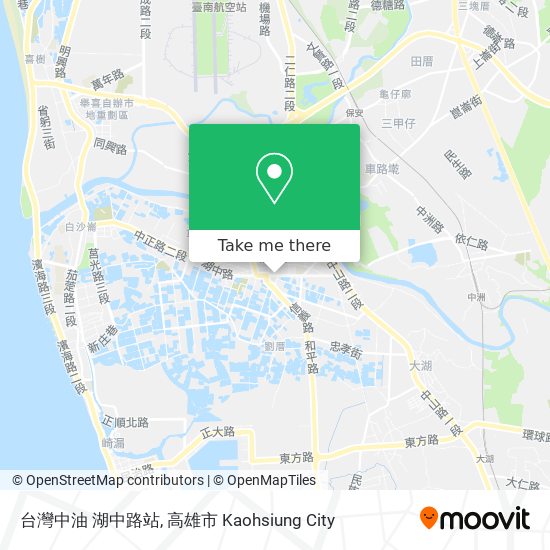 台灣中油 湖中路站 map