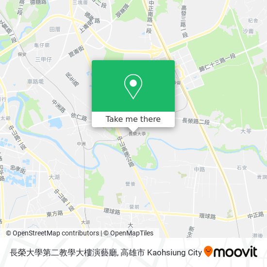 長榮大學第二教學大樓演藝廳地圖