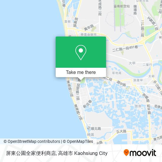 屏東公園全家便利商店地圖