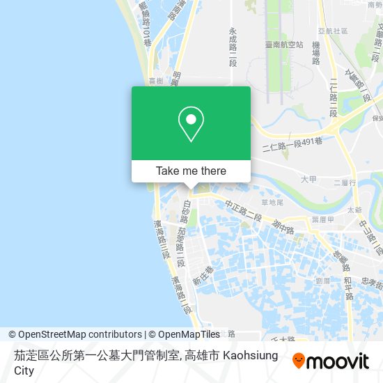 茄萣區公所第一公墓大門管制室地圖