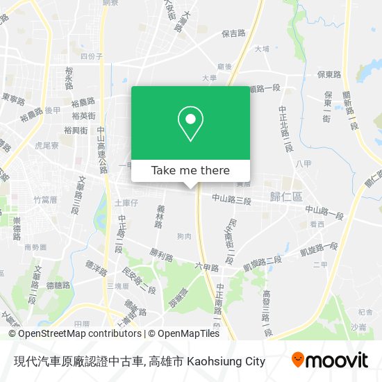 現代汽車原廠認證中古車 map