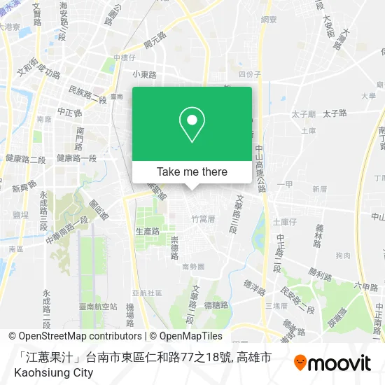 「江蕙果汁」台南市東區仁和路77之18號 map