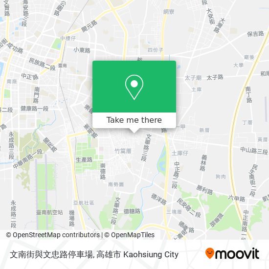 文南街與文忠路停車場地圖