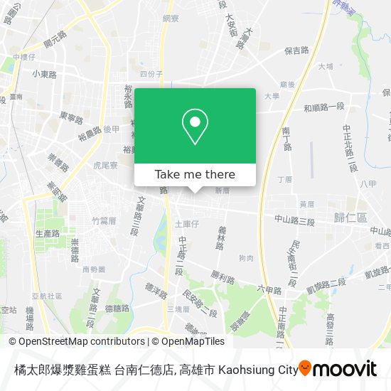 橘太郎爆漿雞蛋糕 台南仁德店 map