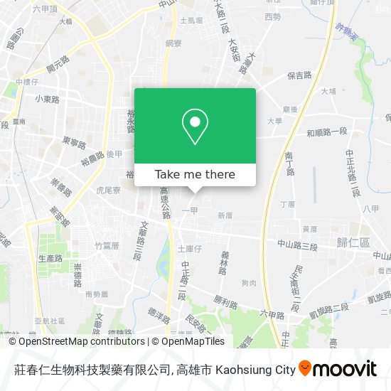 莊春仁生物科技製藥有限公司 map