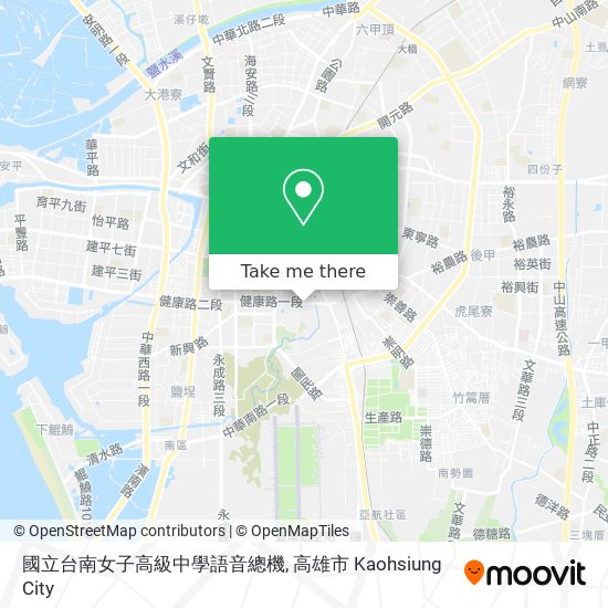 國立台南女子高級中學語音總機地圖