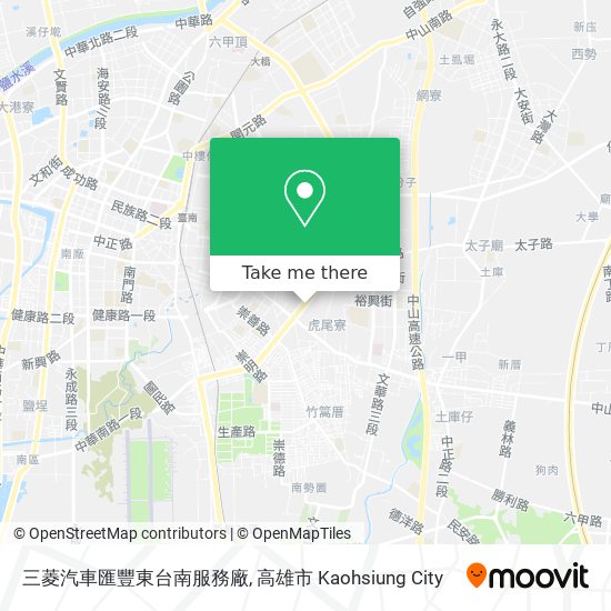 三菱汽車匯豐東台南服務廠地圖