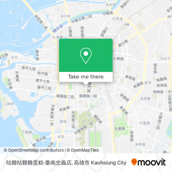 咕雞咕雞雞蛋糕-臺南忠義店地圖
