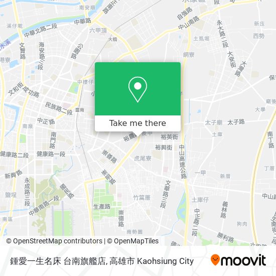 鍾愛一生名床 台南旗艦店 map