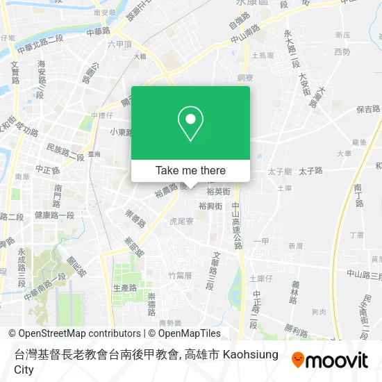 台灣基督長老教會台南後甲教會 map
