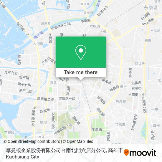 摩曼頓企業股份有限公司台南北門六店分公司地圖