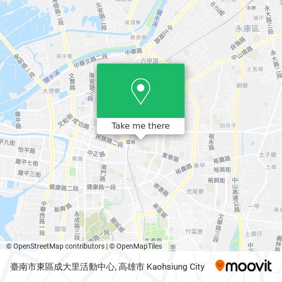 臺南市東區成大里活動中心 map