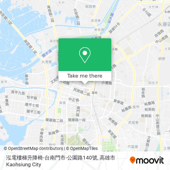 泓電樓梯升降椅-台南門市-公園路140號地圖