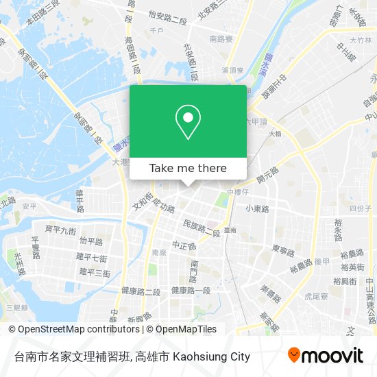 台南市名家文理補習班 map