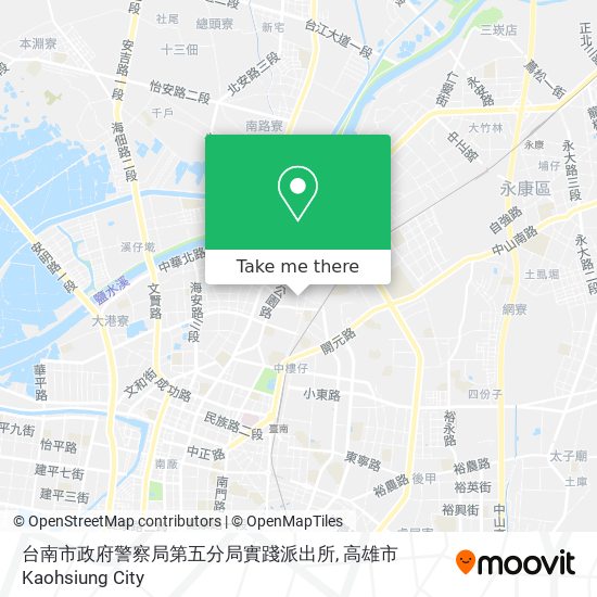 台南市政府警察局第五分局實踐派出所地圖