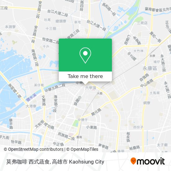 莫弗咖啡 西式蔬食地圖