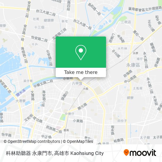科林助聽器 永康門市 map