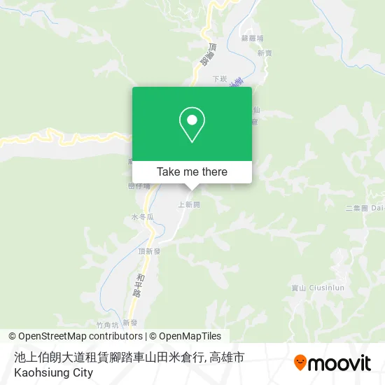 池上伯朗大道租賃腳踏車山田米倉行地圖