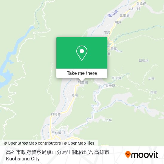 高雄市政府警察局旗山分局里關派出所地圖