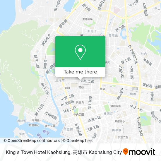 King s Town Hotel Kaohsiung map