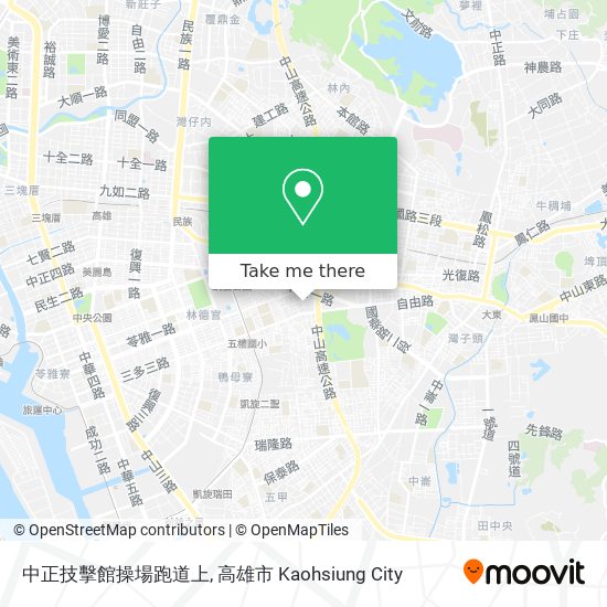 中正技擊館操場跑道上地圖