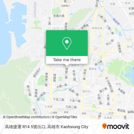 高雄捷運 R14 5號出口 map
