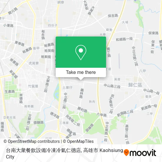 台南大衆餐飲設備冷凍冷氣仁德店地圖