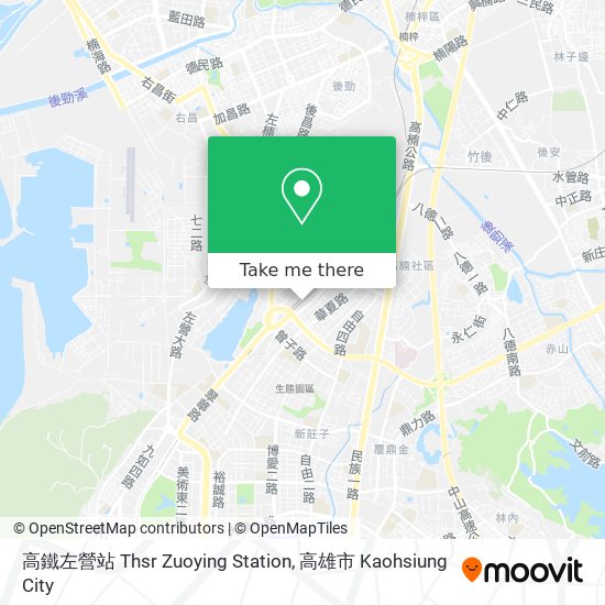 高鐵左營站 Thsr Zuoying Station map