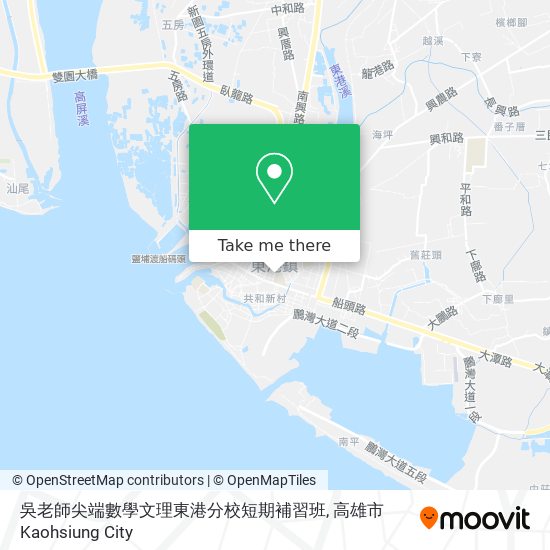 吳老師尖端數學文理東港分校短期補習班 map