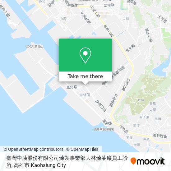 臺灣中油股份有限公司煉製事業部大林煉油廠員工診所地圖