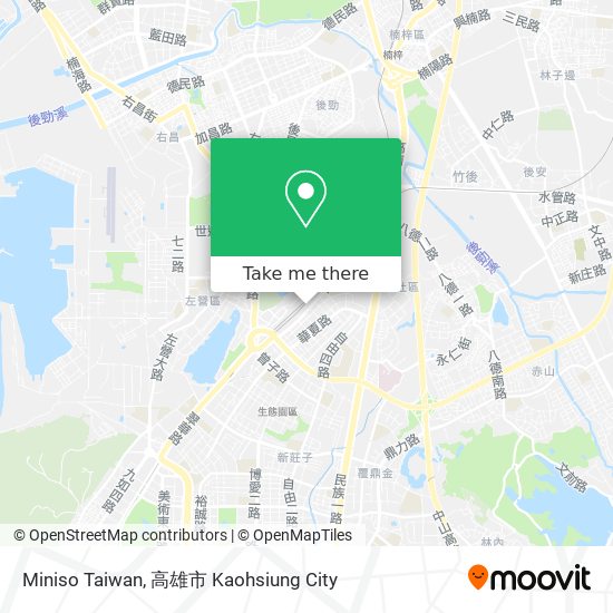 Miniso Taiwan map