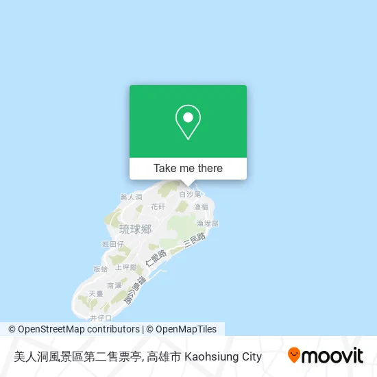 美人洞風景區第二售票亭地圖