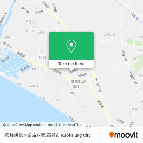 國蜂鋼鐵企業茄冬廠 map