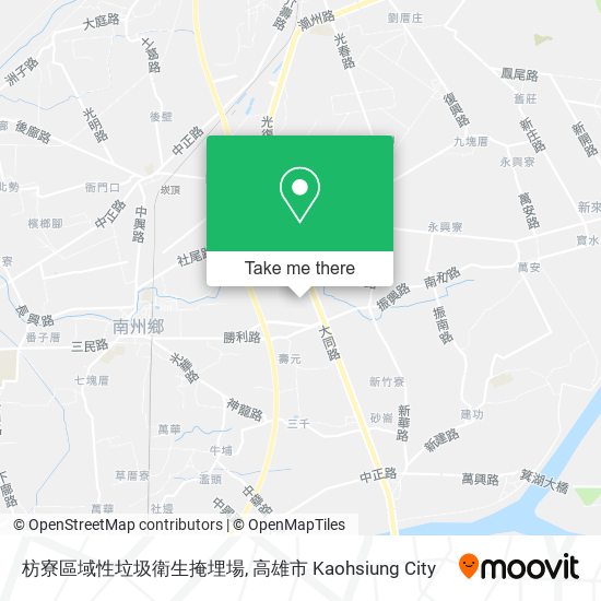 枋寮區域性垃圾衛生掩埋場地圖