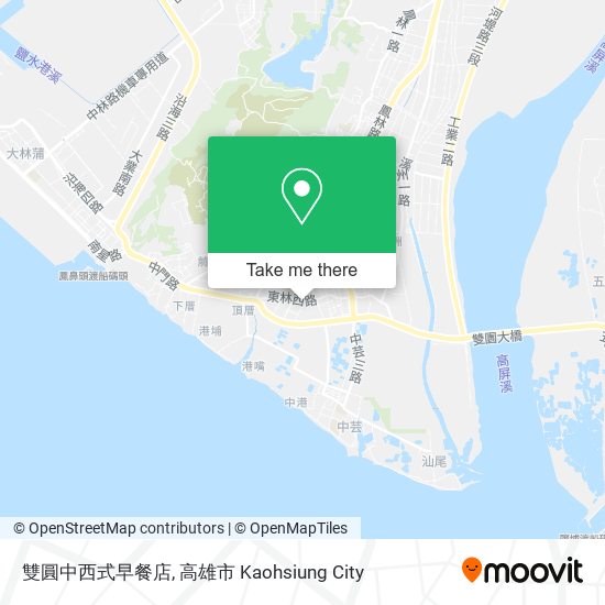 雙圓中西式早餐店地圖